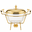 Round Glass Food Warmer with Polished Gold Stand and Heat - Resistant Lid – Elegant Buffet Server (21×16 cm) - Al Kabayel Discount CentreRound Glass Food Warmer with Polished Gold Stand and Heat - Resistant Lid – Elegant Buffet Server (21×16 cm)WarmersAKDCAl Kabayel Discount Centre