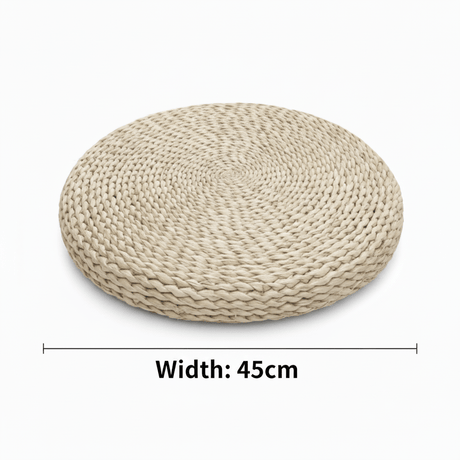 Round Rattan Floor Cushion Natural Seagrass Weave - 45cm / 40cm - Al Kabayel Discount CentreRound Rattan Floor Cushion Natural Seagrass Weave - 45cm / 40cmRattansAKDCAl Kabayel Discount Centre