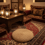 Round Rattan Floor Cushion Natural Seagrass Weave - 45cm / 40cm - Al Kabayel Discount CentreRound Rattan Floor Cushion Natural Seagrass Weave - 45cm / 40cmRattansAKDCAl Kabayel Discount Centre