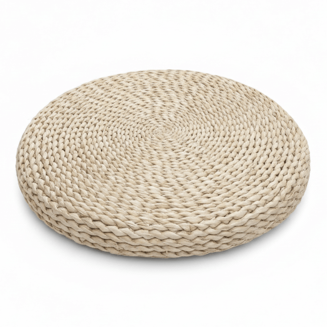 Round Rattan Floor Cushion Natural Seagrass Weave - 45cm / 40cm - Al Kabayel Discount CentreRound Rattan Floor Cushion Natural Seagrass Weave - 45cm / 40cmRattansAKDCAl Kabayel Discount Centre