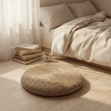 Round Rattan Floor Cushion Natural Seagrass Weave - 45cm / 40cm - Al Kabayel Discount CentreRound Rattan Floor Cushion Natural Seagrass Weave - 45cm / 40cmRattansAKDCAl Kabayel Discount Centre