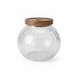 Round Textured Glass Jar with Wooden Lid - 14×9cm - Al Kabayel Discount CentreRound Textured Glass Jar with Wooden Lid - 14×9cmJars & Food SaversAKDCAl Kabayel Discount Centre
