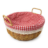 Round Wicker Bread Basket with Red Gingham Lining - Al Kabayel Discount CentreRound Wicker Bread Basket with Red Gingham LiningRattansAKDCAl Kabayel Discount Centre