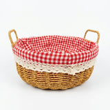 Round Wicker Bread Basket with Red Gingham Lining - Al Kabayel Discount CentreRound Wicker Bread Basket with Red Gingham LiningRattansAKDCAl Kabayel Discount Centre