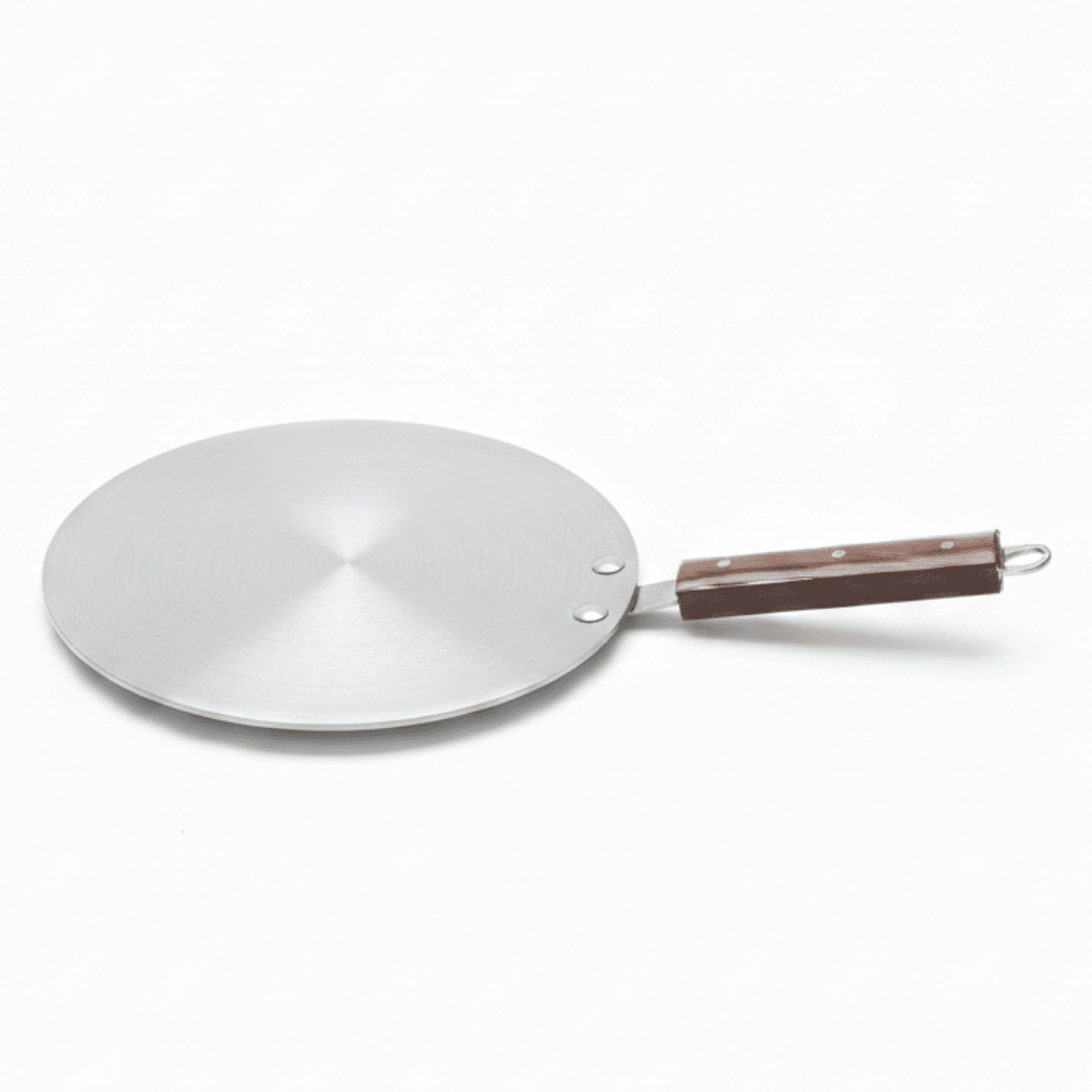 Royal Cuisine Heavy - Duty Round Aluminum Tawa Griddle with Heat - Resistant Wooden Handle – 10 Inch - Al Kabayel Discount CentreRoyal Cuisine Heavy - Duty Round Aluminum Tawa Griddle with Heat - Resistant Wooden Handle – 10 InchTawa/GriddlesROYAL CUSINEAl Kabayel Discount Centre