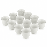 Royal Ford 12pcs White Ceramic Cawa Cup Set with Golden Rim Elegant Luxury Design 80ml Premium Arabic Coffee Cups for Hospitality and Serving Use - Al Kabayel Discount CentreRoyal Ford 12pcs White Ceramic Cawa Cup Set with Golden Rim Elegant Luxury Design 80ml Premium Arabic Coffee Cups for Hospitality and Serving UseTea SetsROYAL FORDAl Kabayel Discount Centre