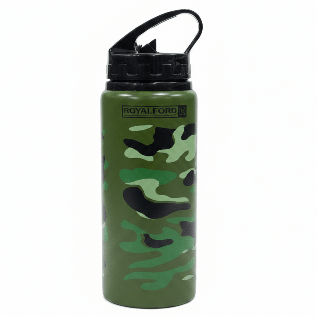 Royal Ford Army Green Stainless Steel Designer Water Bottle – 600 ml - Al Kabayel Discount CentreRoyal Ford Army Green Stainless Steel Designer Water Bottle – 600 mlWater BottlesROYALFORDAl Kabayel Discount Centre