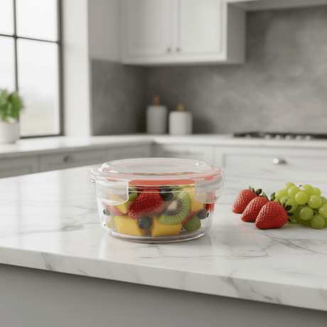 Royal Ford Compact Round Glass Food Storage Container with Secure Airtight Lid – Everyday Kitchen Use – 620 ml - Al Kabayel Discount CentreRoyal Ford Compact Round Glass Food Storage Container with Secure Airtight Lid – Everyday Kitchen Use – 620 mlFood ContainersCLOCAl Kabayel Discount Centre
