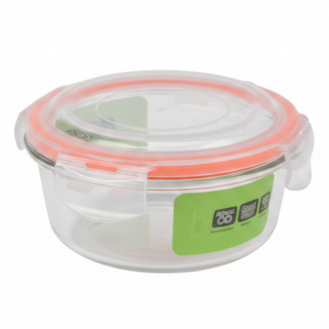 Royal Ford Compact Round Glass Food Storage Container with Secure Airtight Lid – Everyday Kitchen Use – 620 ml - Al Kabayel Discount CentreRoyal Ford Compact Round Glass Food Storage Container with Secure Airtight Lid – Everyday Kitchen Use – 620 mlFood ContainersCLOCAl Kabayel Discount Centre