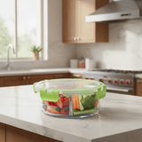 Royal Ford Premium Round Glass Food Storage Container with Leakproof Airtight Lid – High Quality Glass – 950 ml - Al Kabayel Discount CentreRoyal Ford Premium Round Glass Food Storage Container with Leakproof Airtight Lid – High Quality Glass – 950 mlFood ContainersROYAL FORDAl Kabayel Discount Centre