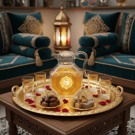 Royal Octagon Premium Clear Acrylic Serving Jug with Elegant Golden Decorative Design – 23 cm - Al Kabayel Discount CentreRoyal Octagon Premium Clear Acrylic Serving Jug with Elegant Golden Decorative Design – 23 cmJugsAKDCAl Kabayel Discount Centre
