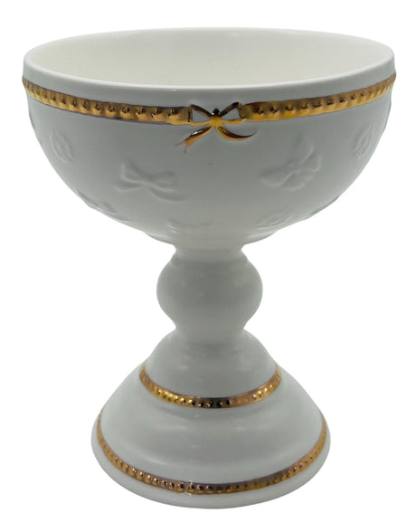 Royal Victoria Ceramic Footed Candy Bowl 13.5cm*16.5cm, White/Gold - Al Kabayel Discount CentreRoyal Victoria Ceramic Footed Candy Bowl 13.5cm*16.5cm, White/GoldCandy ServersROYAL VICTORIAAl Kabayel Discount Centre