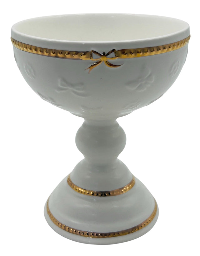 Royal Victoria Ceramic Footed Candy Bowl 13.5cm*16.5cm, White/Gold - Al Kabayel Discount CentreRoyal Victoria Ceramic Footed Candy Bowl 13.5cm*16.5cm, White/GoldCandy ServersROYAL VICTORIAAl Kabayel Discount Centre