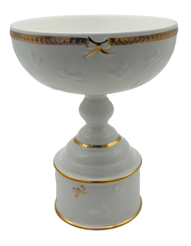 Royal Victoria Ceramic Footed Candy Bowl 17.5cm*23cm, White/Gold - Al Kabayel Discount CentreRoyal Victoria Ceramic Footed Candy Bowl 17.5cm*23cm, White/GoldCandy ServersROYAL VICTORIAAl Kabayel Discount Centre