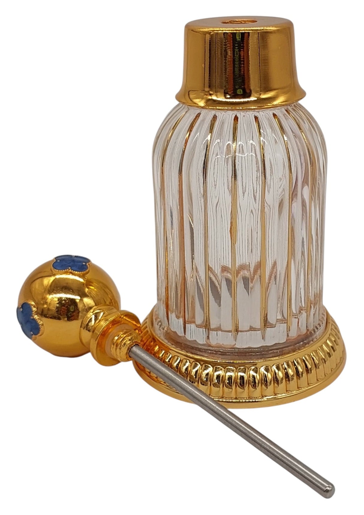 Royal Victoria Glass Perfume Bottle 75ml, Gold/Blue - Al Kabayel Discount CentreRoyal Victoria Glass Perfume Bottle 75ml, Gold/BlueHome Décor AccentsROYAL VICTORIAAl Kabayel Discount Centre
