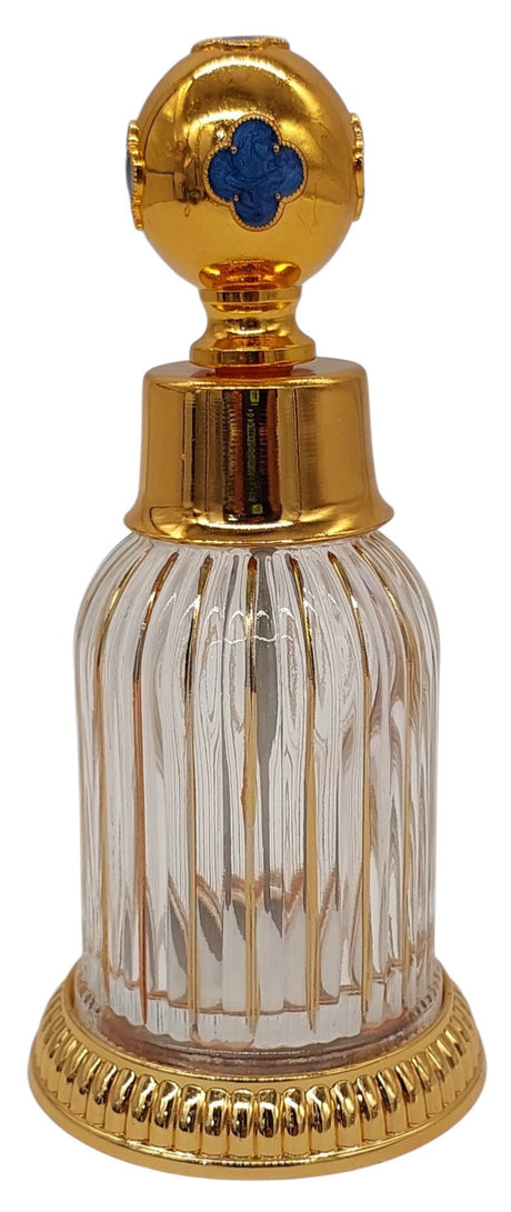 Royal Victoria Glass Perfume Bottle 75ml, Gold/Blue - Al Kabayel Discount CentreRoyal Victoria Glass Perfume Bottle 75ml, Gold/BlueHome Décor AccentsROYAL VICTORIAAl Kabayel Discount Centre