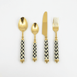 Royal Victoria Gold Cutlery Set with Black & White Handles (24 Pieces) for Luxury Dining Presentation - Al Kabayel Discount CentreRoyal Victoria Gold Cutlery Set with Black & White Handles (24 Pieces) for Luxury Dining PresentationSpatulas And SpoonsROYAL VICTORIAAl Kabayel Discount Centre