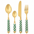 Royal Victoria Gold Cutlery Set with Green & White Handles (24 Pieces) for Modern Table Setting - Al Kabayel Discount CentreRoyal Victoria Gold Cutlery Set with Green & White Handles (24 Pieces) for Modern Table SettingSpatulas And SpoonsROYAL VICTORIAAl Kabayel Discount Centre