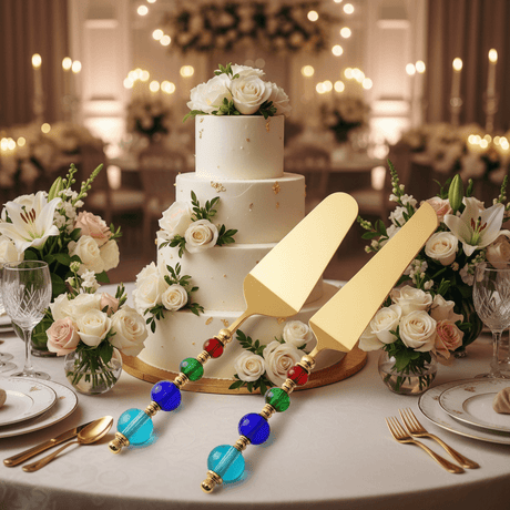 Royal Victoria Gold Stainless Steel Cake Server Set with Designer Handles (2 pcs) – Luxury Serving Accessories 28×30 cm - Al Kabayel Discount CentreRoyal Victoria Gold Stainless Steel Cake Server Set with Designer Handles (2 pcs) – Luxury Serving Accessories 28×30 cmSpatulas And SpoonsROYAL VICTORIAAl Kabayel Discount Centre