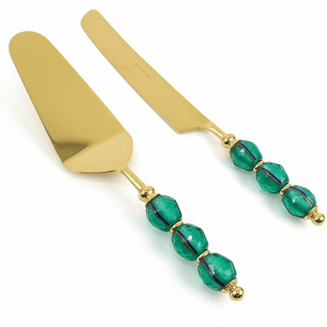 Royal Victoria Gold Stainless Steel Cake Serving Set with Stylish Green Handles (2 pcs) – Elegant Party Essential 28×30 cm - Al Kabayel Discount CentreRoyal Victoria Gold Stainless Steel Cake Serving Set with Stylish Green Handles (2 pcs) – Elegant Party Essential 28×30 cmSpatulas And SpoonsROYAL VICTORIAAl Kabayel Discount Centre