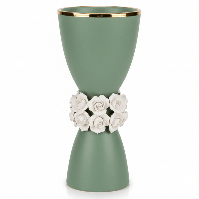Royal Victoria Green and Gold Ceramic Incense Burner with White Flower Design Premium Decor 23cm - Al Kabayel Discount CentreRoyal Victoria Green and Gold Ceramic Incense Burner with White Flower Design Premium Decor 23cmIncense BurnerROYAL VICTORIAAl Kabayel Discount Centre