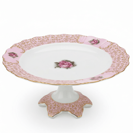 Royal Victoria Pink Ceramic Footed Cake Plate 28×14 cm Elegant Serving Stand for Cakes & Pastries - Al Kabayel Discount CentreRoyal Victoria Pink Ceramic Footed Cake Plate 28×14 cm Elegant Serving Stand for Cakes & PastriesServing TraysROYAL VICTORIAAl Kabayel Discount Centre
