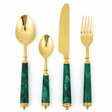 Royal Victoria Premium Gold & Green 24 - Piece Cutlery Set for Fine Dining (Knife, Spoon, Fork & Teaspoon) - Al Kabayel Discount CentreRoyal Victoria Premium Gold & Green 24 - Piece Cutlery Set for Fine Dining (Knife, Spoon, Fork & Teaspoon)Spatulas And SpoonsROYAL VICTORIAAl Kabayel Discount Centre