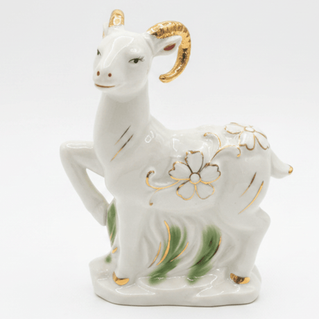 Royal White & Gold Ceramic Goat Decorative Showpiece for Luxury Home and Office Décor – 15cm - Al Kabayel Discount CentreRoyal White & Gold Ceramic Goat Decorative Showpiece for Luxury Home and Office Décor – 15cmHome Décor AccentsAKDCAl Kabayel Discount Centre