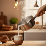 Royalford 18/20cm Stainless Steel Snow Pot / Milk Pan with Hammered Wooden Handle - Al Kabayel Discount CentreRoyalford 18/20cm Stainless Steel Snow Pot / Milk Pan with Hammered Wooden HandleFrying Pans & SkilletsROYALFORDAl Kabayel Discount Centre