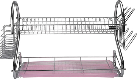ROYALFORD 2 - Layer Metal Dish Rack with Plastic Drip Tray – Multi - Purpose Kitchen Drying Board, Easy to Assemble, Wall Mount Design - Al Kabayel Discount CentreROYALFORD 2 - Layer Metal Dish Rack with Plastic Drip Tray – Multi - Purpose Kitchen Drying Board, Easy to Assemble, Wall Mount DesignOrganizers & AccessoriesROYALFORDAl Kabayel Discount Centre
