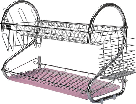 ROYALFORD 2 - Layer Metal Dish Rack with Plastic Drip Tray – Multi - Purpose Kitchen Drying Board, Easy to Assemble, Wall Mount Design - Al Kabayel Discount CentreROYALFORD 2 - Layer Metal Dish Rack with Plastic Drip Tray – Multi - Purpose Kitchen Drying Board, Easy to Assemble, Wall Mount DesignOrganizers & AccessoriesROYALFORDAl Kabayel Discount Centre