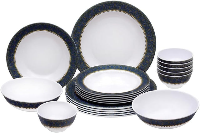 Royalford 20-Piece Melamine Ware Dinner Set – RF7437 | Blue Mandala Design - Al Kabayel Discount CentreRoyalford 20-Piece Melamine Ware Dinner Set – RF7437 | Blue Mandala DesignDinnerware SetsROYALFORDAl Kabayel Discount Centre