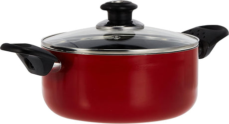 Royalford 20cm Non - Stick Ceramic Casserole with Glass Lid – Durable Red Finish (RF6438) - Al Kabayel Discount CentreRoyalford 20cm Non - Stick Ceramic Casserole with Glass Lid – Durable Red Finish (RF6438)CasserolesROYALFORDAl Kabayel Discount Centre