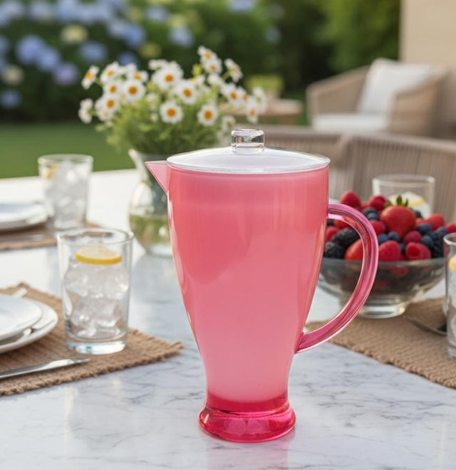 Royalford 2.1 Litre Acrylic Jug Pink Color – Durable, Transparent & Great for Juices and Water - Al Kabayel Discount CentreRoyalford 2.1 Litre Acrylic Jug Pink Color – Durable, Transparent & Great for Juices and WaterJugsROYALFORDAl Kabayel Discount Centre