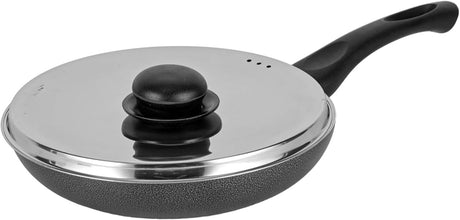 Royalford 22cm Aluminum Nonstick Frypan with Stainless Steel Lid RF12519 Strong Body with 3 Layer Coating and Heat Resistant Bakelite Handle Perfect for Frying, Sauting, Tempering/Red - Al Kabayel Discount CentreRoyalford 22cm Aluminum Nonstick Frypan with Stainless Steel Lid RF12519 Strong Body with 3 Layer Coating and Heat Resistant Bakelite Handle Perfect for Frying, Sauting, Tempering/RedFrying Pans & SkilletsROYALFORDAl Kabayel Discount Centre