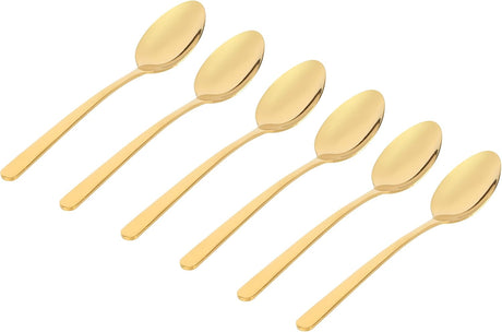 Royalford 24Pcs Gold Silverware Cutlery Set RF12464 Stainless Steel Flatware Kitchen Utensil Western Tableware for Home Restaurant Office Party Forks Spoons and Knife Polished Finished Dishwasher Safe - Al Kabayel Discount CentreRoyalford 24Pcs Gold Silverware Cutlery Set RF12464 Stainless Steel Flatware Kitchen Utensil Western Tableware for Home Restaurant Office Party Forks Spoons and Knife Polished Finished Dishwasher SafeKitchen Utensils & GadgetsROYALFORDAl Kabayel Discount Centre