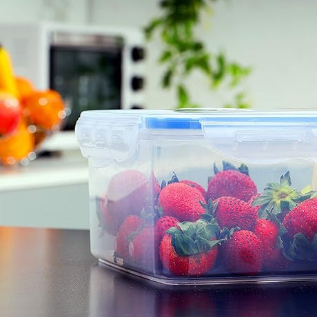 Royalford 2600ml Food Container |Transparent Meal Prep Container | BPA Free, Reusable, Airtight Food Storage Tray with Snap Locking Lid | Microwavable, Freezer & Dishwasher Safe| Bento Lunch Box - Al Kabayel Discount CentreRoyalford 2600ml Food Container |Transparent Meal Prep Container | BPA Free, Reusable, Airtight Food Storage Tray with Snap Locking Lid | Microwavable, Freezer & Dishwasher Safe| Bento Lunch BoxFood ContainersROYALFORDAl Kabayel Discount Centre