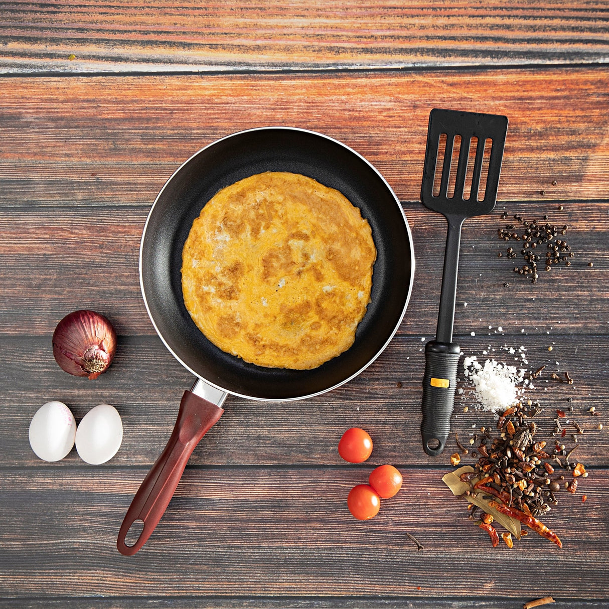 ROYALFORD 26cm Non - Stick Fry Pan with Nylon Turner - Al Kabayel Discount CentreROYALFORD 26cm Non - Stick Fry Pan with Nylon TurnerFrying Pans & SkilletsROYALFORDAl Kabayel Discount Centre