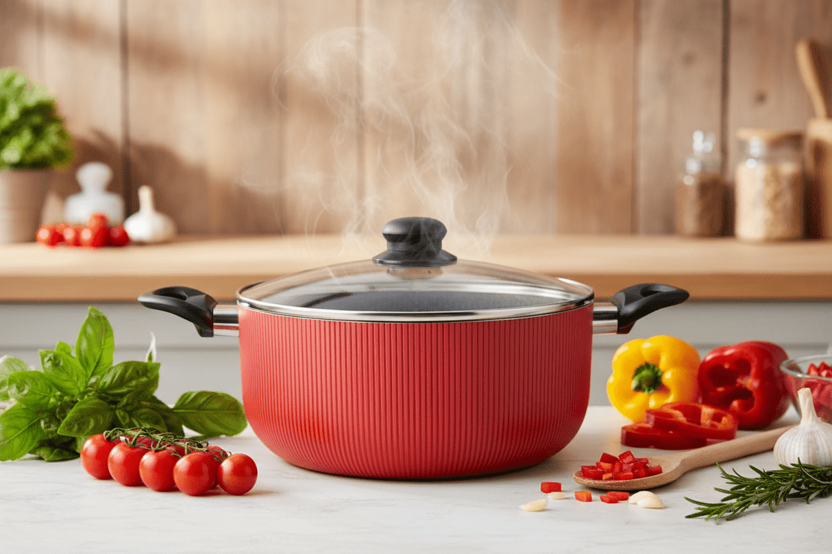 Royalford 28cm Honeycomb Non - Stick Casserole with Lid – Multi - Cook Compatible (RF12891) - Al Kabayel Discount CentreRoyalford 28cm Honeycomb Non - Stick Casserole with Lid – Multi - Cook Compatible (RF12891)CasserolesROYALFORDAl Kabayel Discount Centre