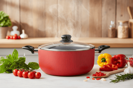 Royalford 28cm Honeycomb Non - Stick Casserole with Lid – Multi - Cook Compatible (RF12891) - Al Kabayel Discount CentreRoyalford 28cm Honeycomb Non - Stick Casserole with Lid – Multi - Cook Compatible (RF12891)CasserolesROYALFORDAl Kabayel Discount Centre