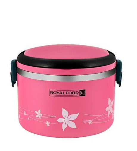 ROYALFORD 2in1 Lunch Box 1000ml, Stainless Steel, Pink - RF5651 - Al Kabayel Discount CentreROYALFORD 2in1 Lunch Box 1000ml, Stainless Steel, Pink - RF5651Food ContainersROYALFORDAl Kabayel Discount Centre