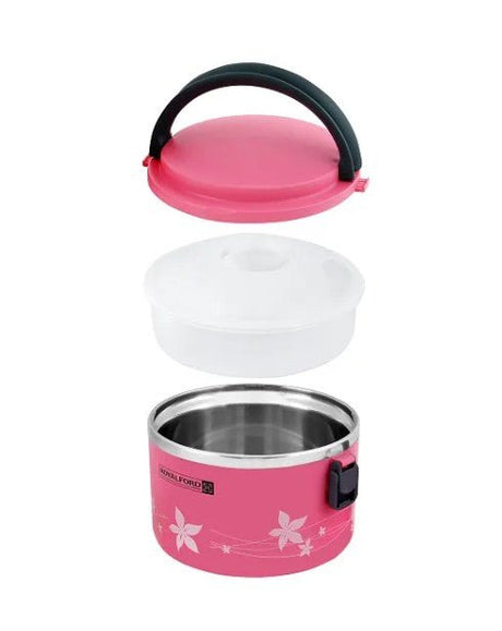 ROYALFORD 2in1 Lunch Box 1000ml, Stainless Steel, Pink - RF5651 - Al Kabayel Discount CentreROYALFORD 2in1 Lunch Box 1000ml, Stainless Steel, Pink - RF5651Food ContainersROYALFORDAl Kabayel Discount Centre