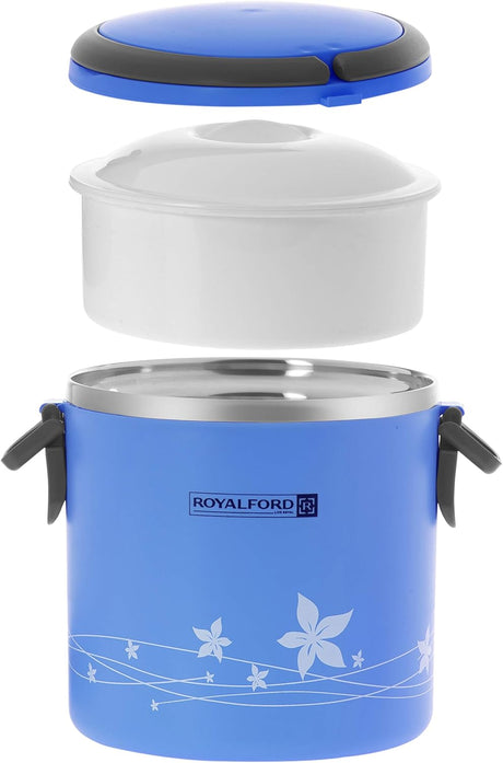ROYALFORD 2in1 Lunch Box 1.8 Liter, Stainless Steel, Blue - RF5650BL - Al Kabayel Discount CentreROYALFORD 2in1 Lunch Box 1.8 Liter, Stainless Steel, Blue - RF5650BLFood ContainersROYALFORDAl Kabayel Discount Centre