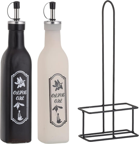 Royalford 2pc Glass Bottle with Stand 250ml+250ml, RF10674 - Al Kabayel Discount CentreRoyalford 2pc Glass Bottle with Stand 250ml+250ml, RF10674Cookware AccessoriesROYALFORDAl Kabayel Discount Centre