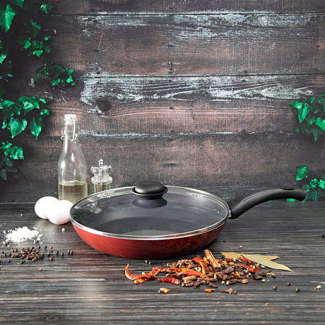 ROYALFORD 3 Layer Non - Stick Coating Fry Pan with Glass Lid 28cm - Al Kabayel Discount CentreROYALFORD 3 Layer Non - Stick Coating Fry Pan with Glass Lid 28cmFrying Pans & SkilletsROYALFORDAl Kabayel Discount Centre
