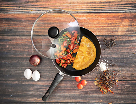 ROYALFORD 3 Layer Non - Stick Coating Fry Pan with Glass Lid 28cm - Al Kabayel Discount CentreROYALFORD 3 Layer Non - Stick Coating Fry Pan with Glass Lid 28cmFrying Pans & SkilletsROYALFORDAl Kabayel Discount Centre