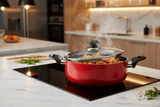 Royalford 32cm Non - Stick Casserole with Glass Lid – Large Capacity Red Cookware (RF6444) - Al Kabayel Discount CentreRoyalford 32cm Non - Stick Casserole with Glass Lid – Large Capacity Red Cookware (RF6444)CasserolesROYALFORDAl Kabayel Discount Centre