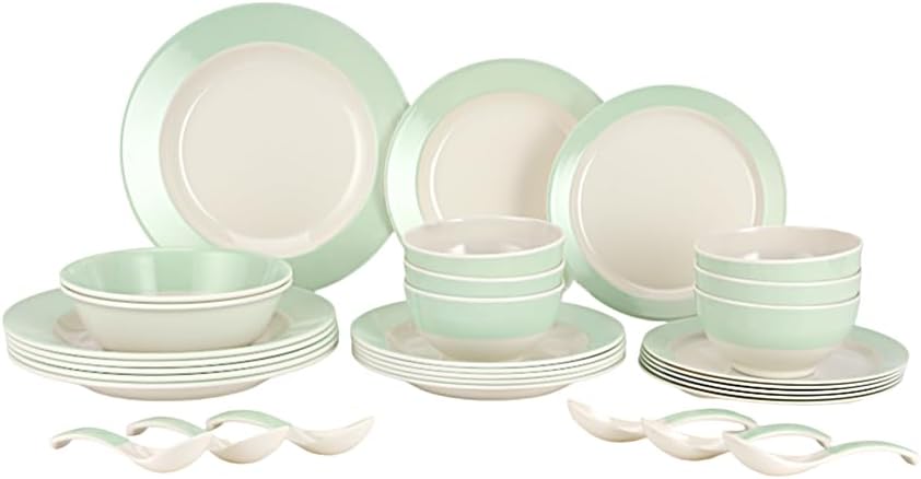 Royalford 32pcs Melamineware Dinner Set Includes Deep and Side Plates, Serving and Rice Bowls and Soup Spoons Dishwasher - Safe and Freezer - Friendly Food - Grade - RF12511 - Al Kabayel Discount CentreRoyalford 32pcs Melamineware Dinner Set Includes Deep and Side Plates, Serving and Rice Bowls and Soup Spoons Dishwasher - Safe and Freezer - Friendly Food - Grade - RF12511Dinnerware SetsROYALFORDAl Kabayel Discount Centre