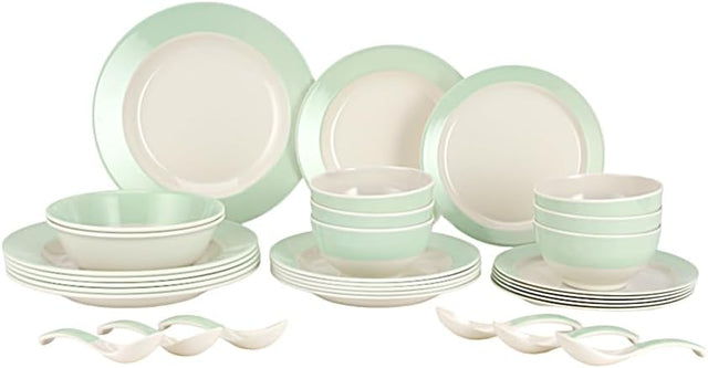 Royalford 32pcs Melamineware Dinner Set Includes Deep and Side Plates, Serving and Rice Bowls and Soup Spoons Dishwasher - Safe and Freezer - Friendly Food - Grade - RF12511 - Al Kabayel Discount CentreRoyalford 32pcs Melamineware Dinner Set Includes Deep and Side Plates, Serving and Rice Bowls and Soup Spoons Dishwasher - Safe and Freezer - Friendly Food - Grade - RF12511Dinnerware SetsROYALFORDAl Kabayel Discount Centre