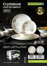 Royalford 33Pcs Opalware Dinner Set RF12944 Dining Collection Dinnerware Exquisite,Dinner Plate,Dessert Plate,Bowl - Al Kabayel Discount CentreRoyalford 33Pcs Opalware Dinner Set RF12944 Dining Collection Dinnerware Exquisite,Dinner Plate,Dessert Plate,BowlDinnerware SetsROYALFORDAl Kabayel Discount Centre